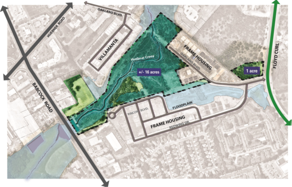 Esta foto muestra un mapa de la nueva área del parque.